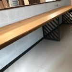台灣鐵杉拼接板+訂製桌腳